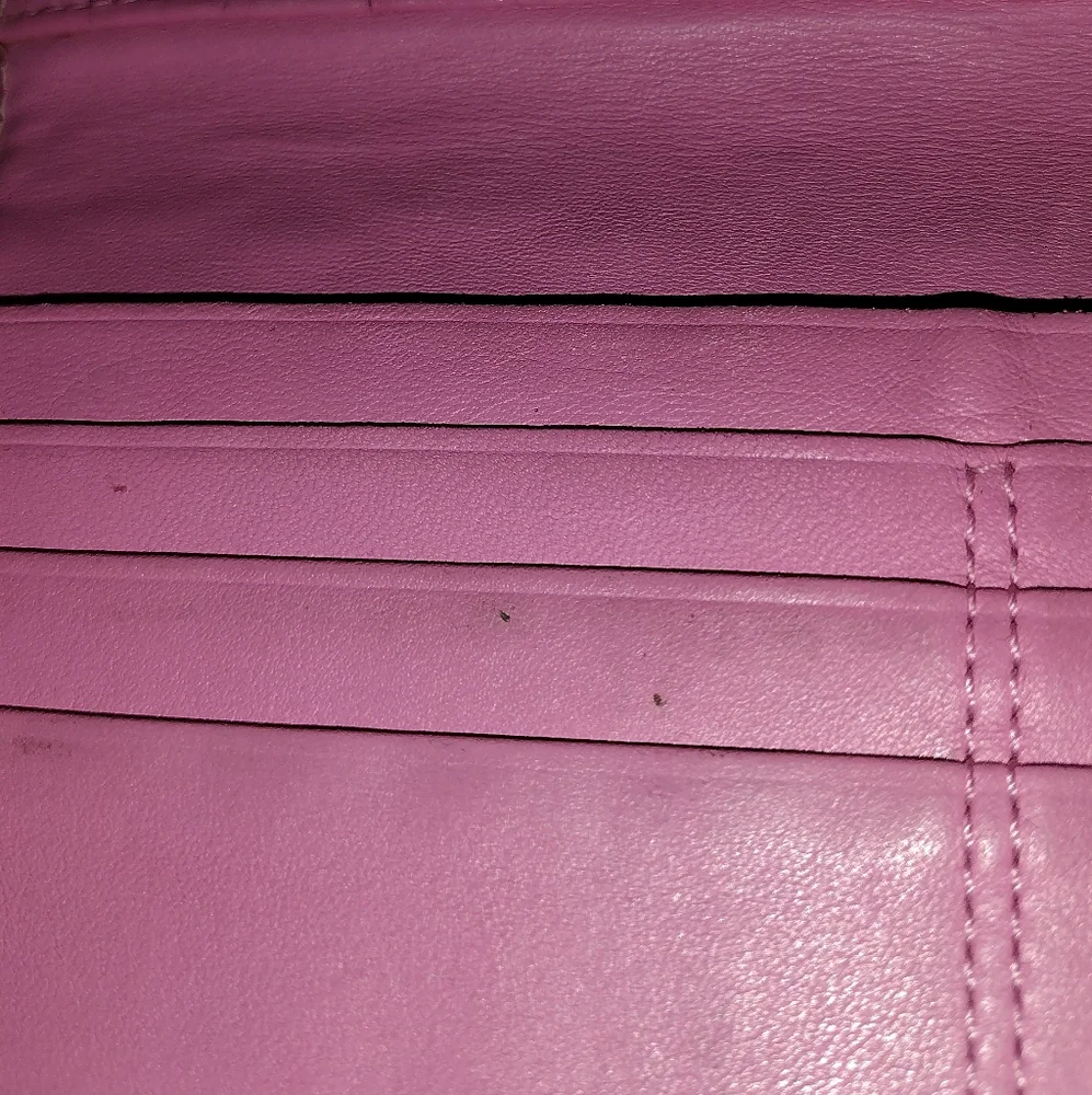 Large Vintage Vtg Coach Zoe Patent Leather Pink Bag, Coach Optic Wallet Pink…